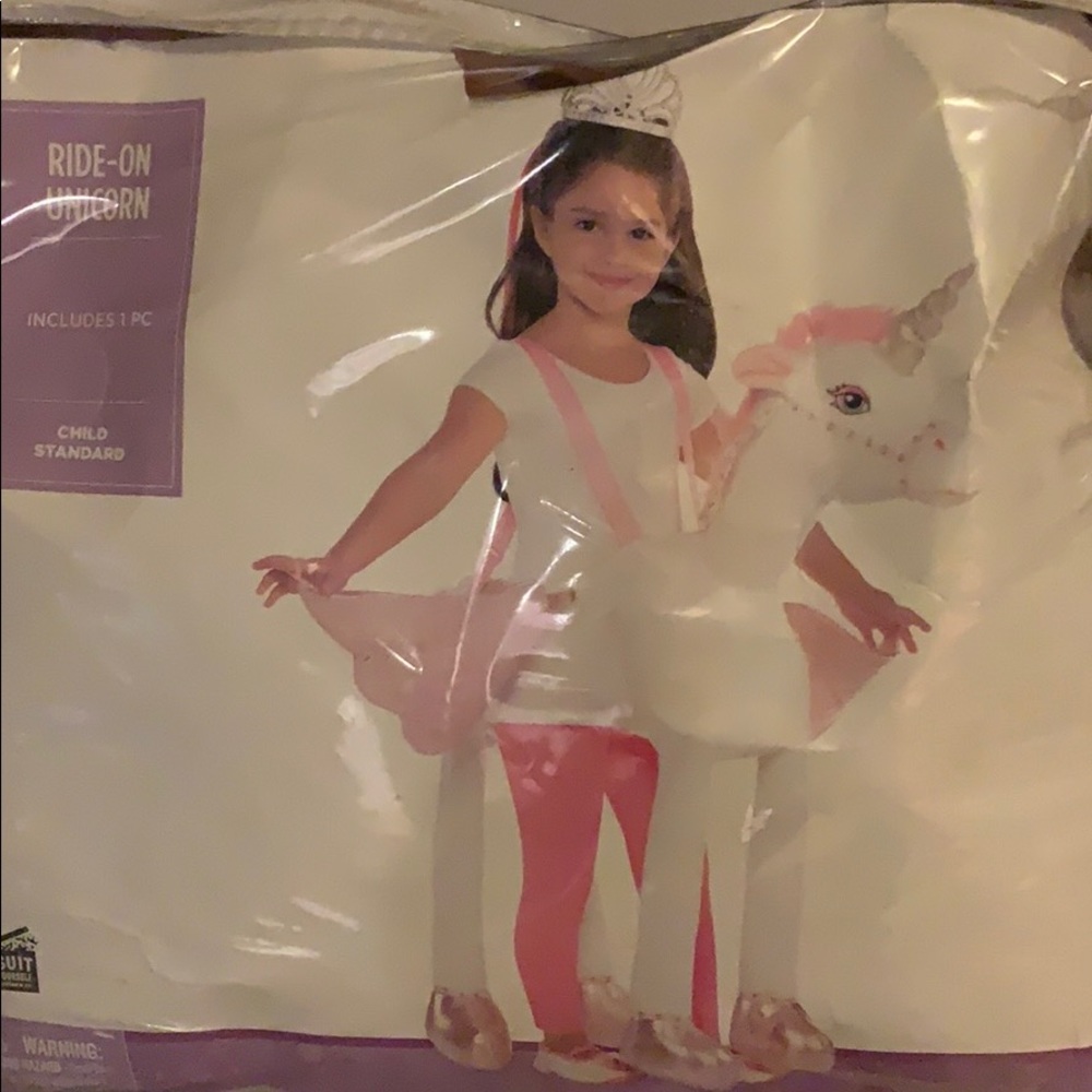 Child ride on unicorn costume